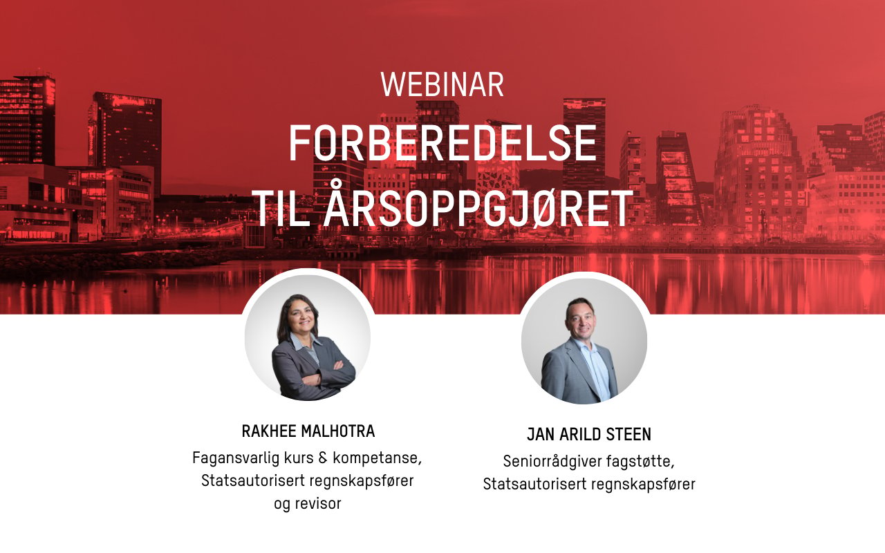 Rakhee Malhotra og Jan Arild Steen fra Regnskap Norge.
