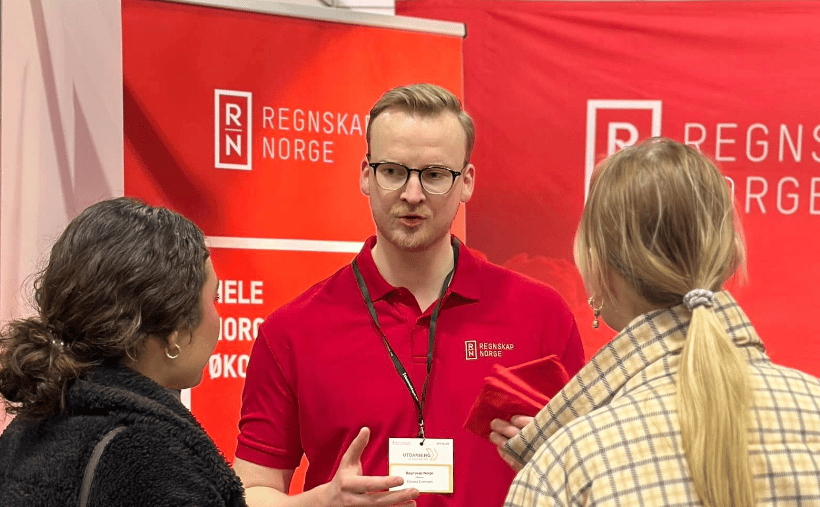 Regnskap Norge på utdanningsmesse i Lillestrøm. Foto: Regnskap Norge