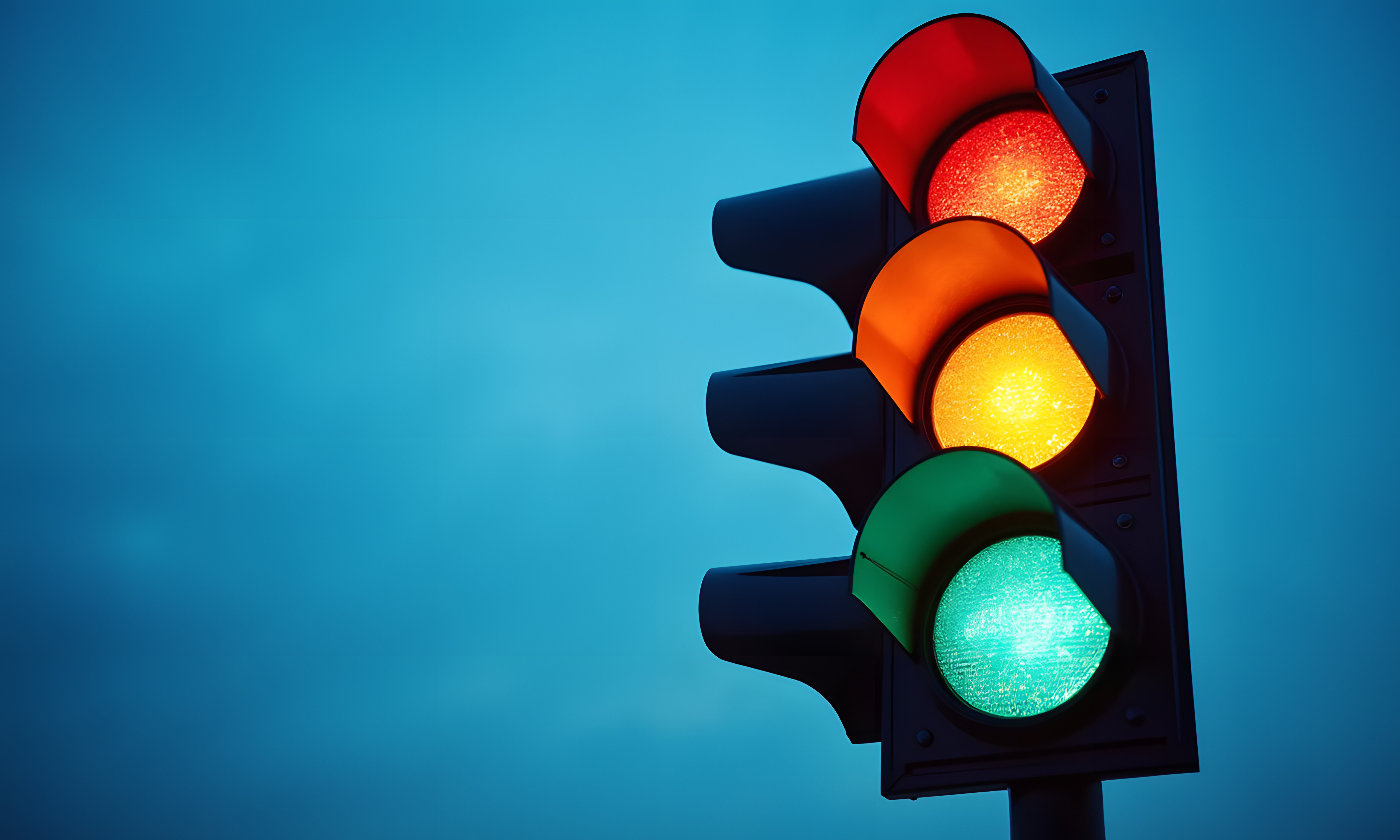 Vår nye forenklingsportal er like lett å følge som trafikklysene! Foto: AdobeStock